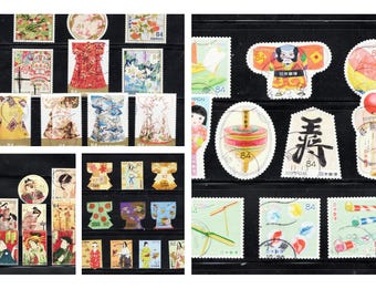 Japanese Kimono Stamps: Used Fine Art Collection