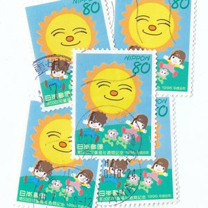 5X Vintage used stamps -- Flowers  Paintings -- off paper  for Stamp Collectors, Artist, crafting, scrapbooking...