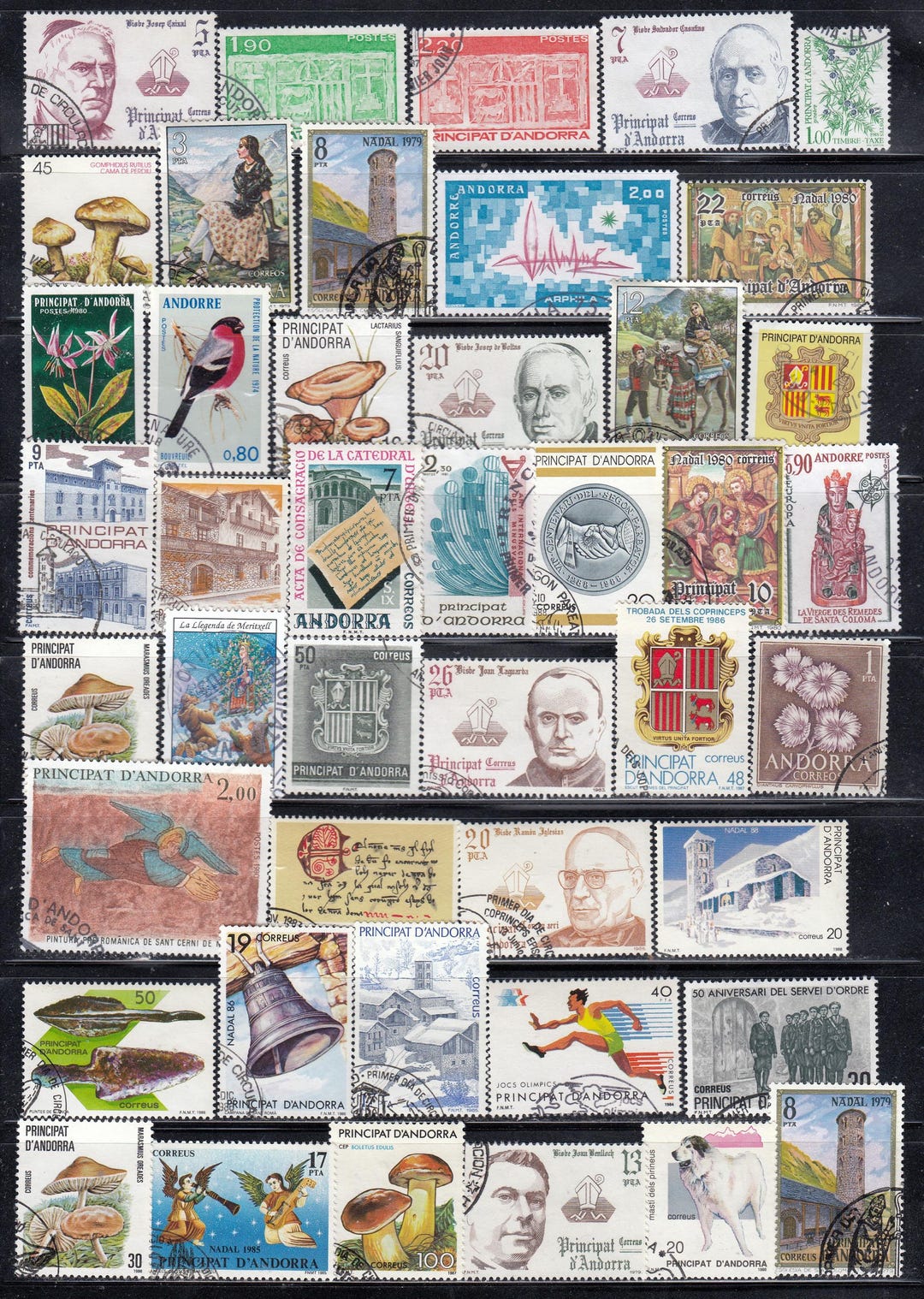 Andorra Vintage Postage Stamps: Used for Collage, Scrapbooking - Etsy