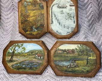 Four Seasons Wall Plaques - Etsy