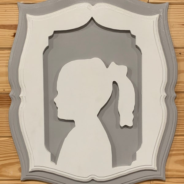 FREE SHIPPING!! Wooden Silhouette/Silhouette Wall Art/Child’s Silhouette Keepsake/Mother’s Day/Christmas/Valentines Day