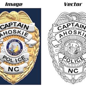 Ahoskie Police Department NC Badge SVG, CNC, Laser Digital File