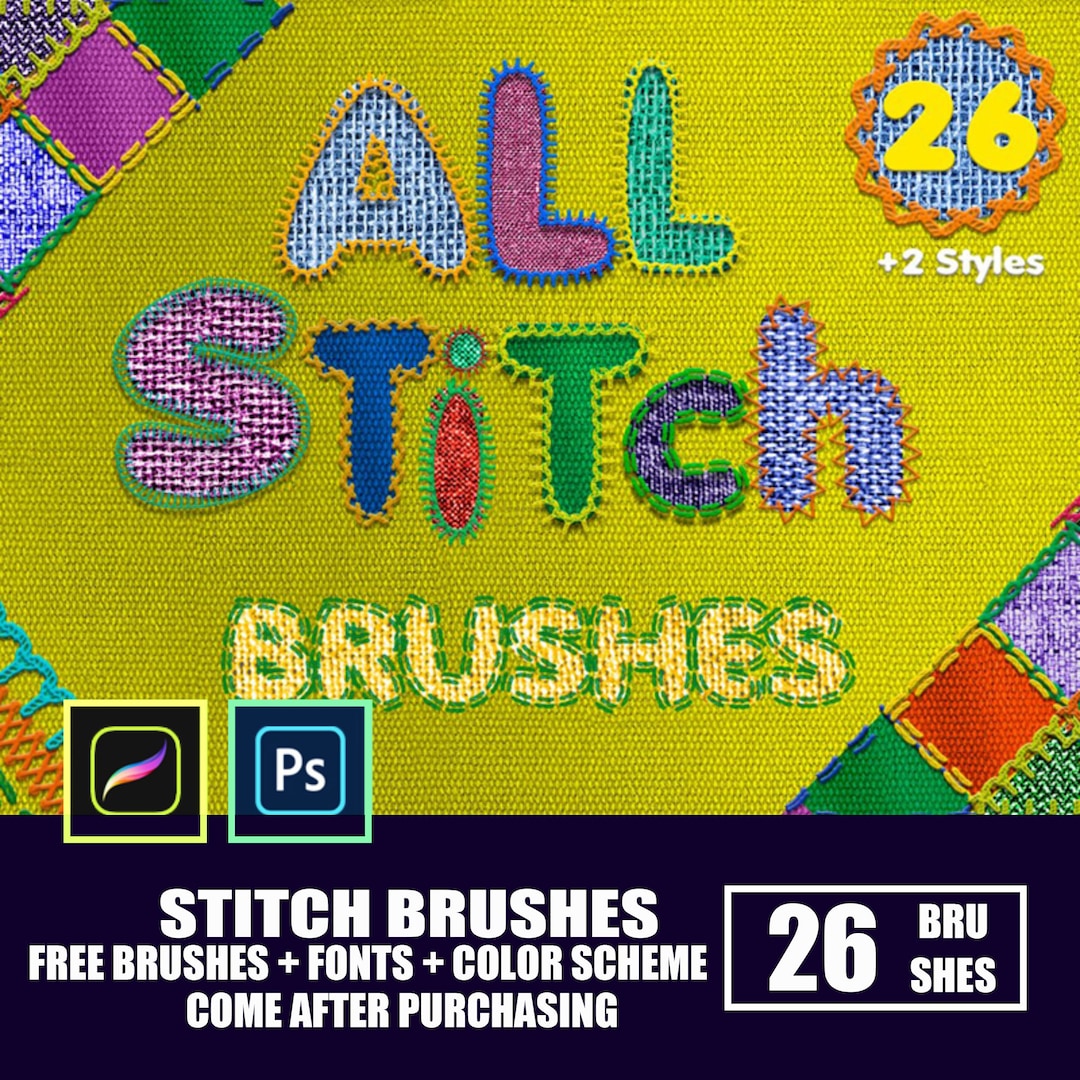 Stitch Brushes in Brushes/ Brushes Set/ Digital