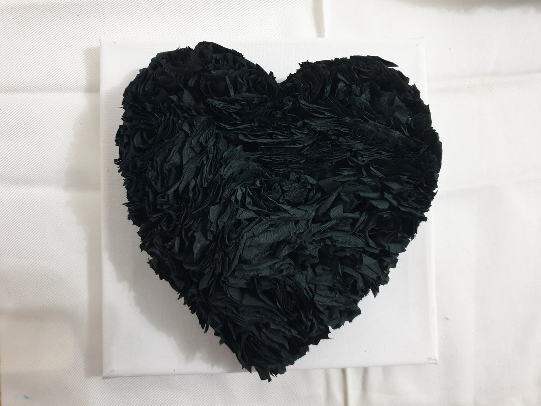 Tissue Paper Heart Art Etsy