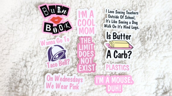 Mean Girls Mini Pack / Mean Girls Stickers / Burn Book / October 3rd / so  Fetch / Mean Girls Party / You Go Glen Coco / Jingle Bell Rock 