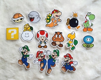 Mario-stickers / Mario / Luigi-stickers / Luigi / Yoshi / Princess Peach / Bowser / Videogame / Toad / Game / Retro / Gaming / Kasteel