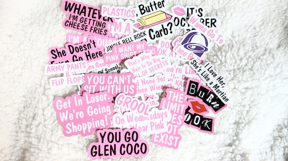 Mean Girls Mini Pack / Mean Girls Stickers / Burn Book / October 3rd / So  Fetch / Mean Girls Party / You Go Glen Coco / Jingle Bell Rock