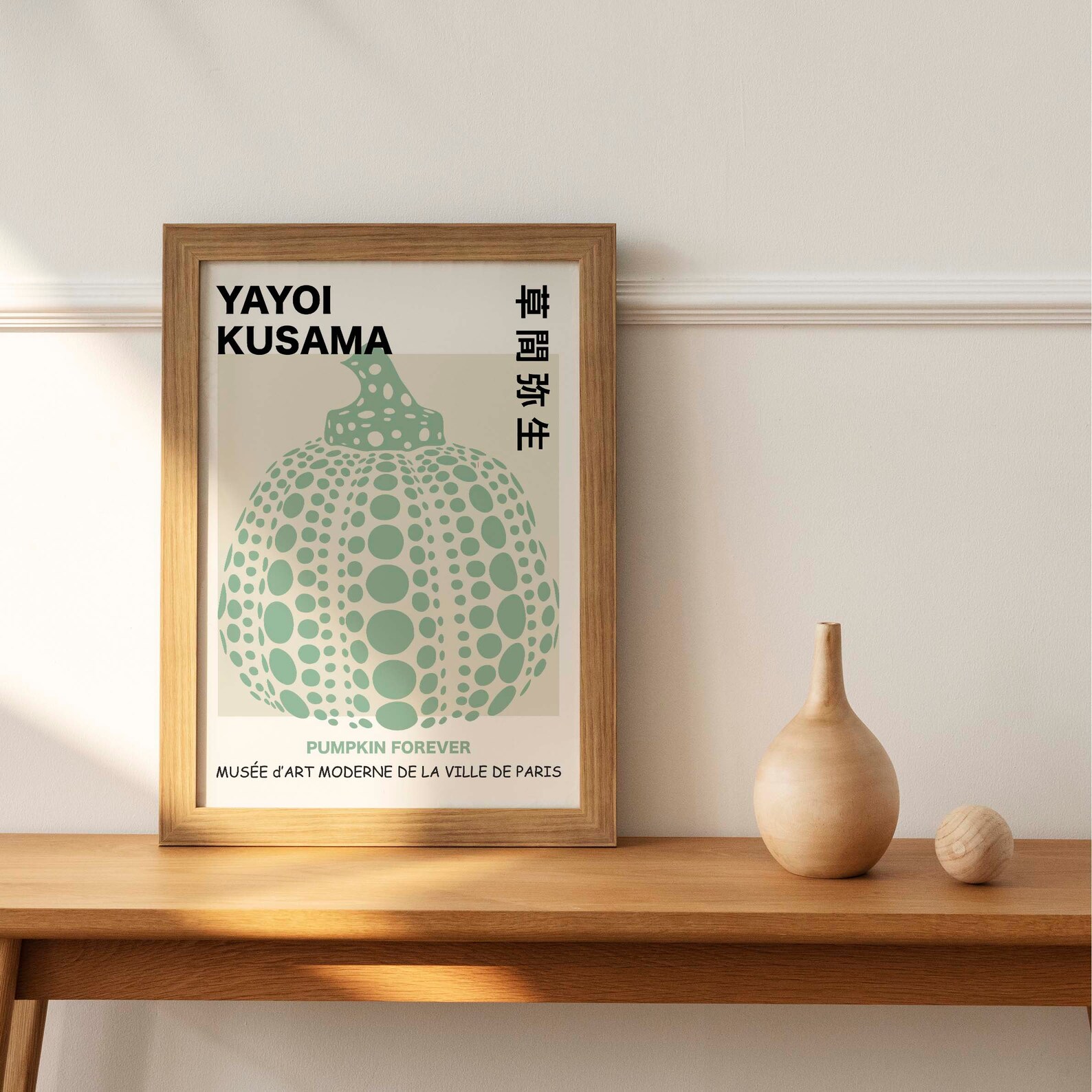 Yayoi Kusama Green Pumpkin Forever Exhibition Poster Tokyo Etsy UK