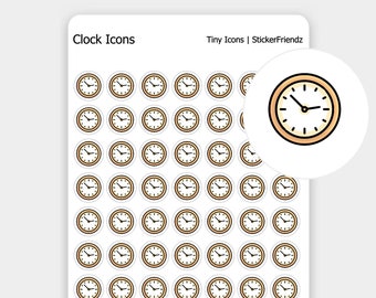 Clock Icon Sticker | Planner Sticker | Icon Sticker| Bullet Journal Sticker | Matte Stickers