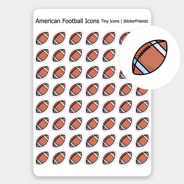 American Football Ball Icon Sticker | Planer Sticker | Icon Sticker| Bullet Journal Sticker | Matte Sticker