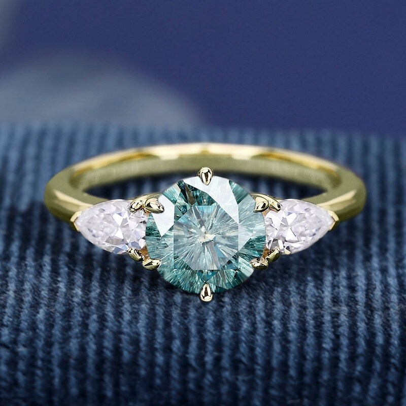 Blue Stone Gold Ring - Etsy