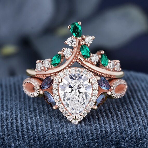 最高級モアッサナイト リングセット