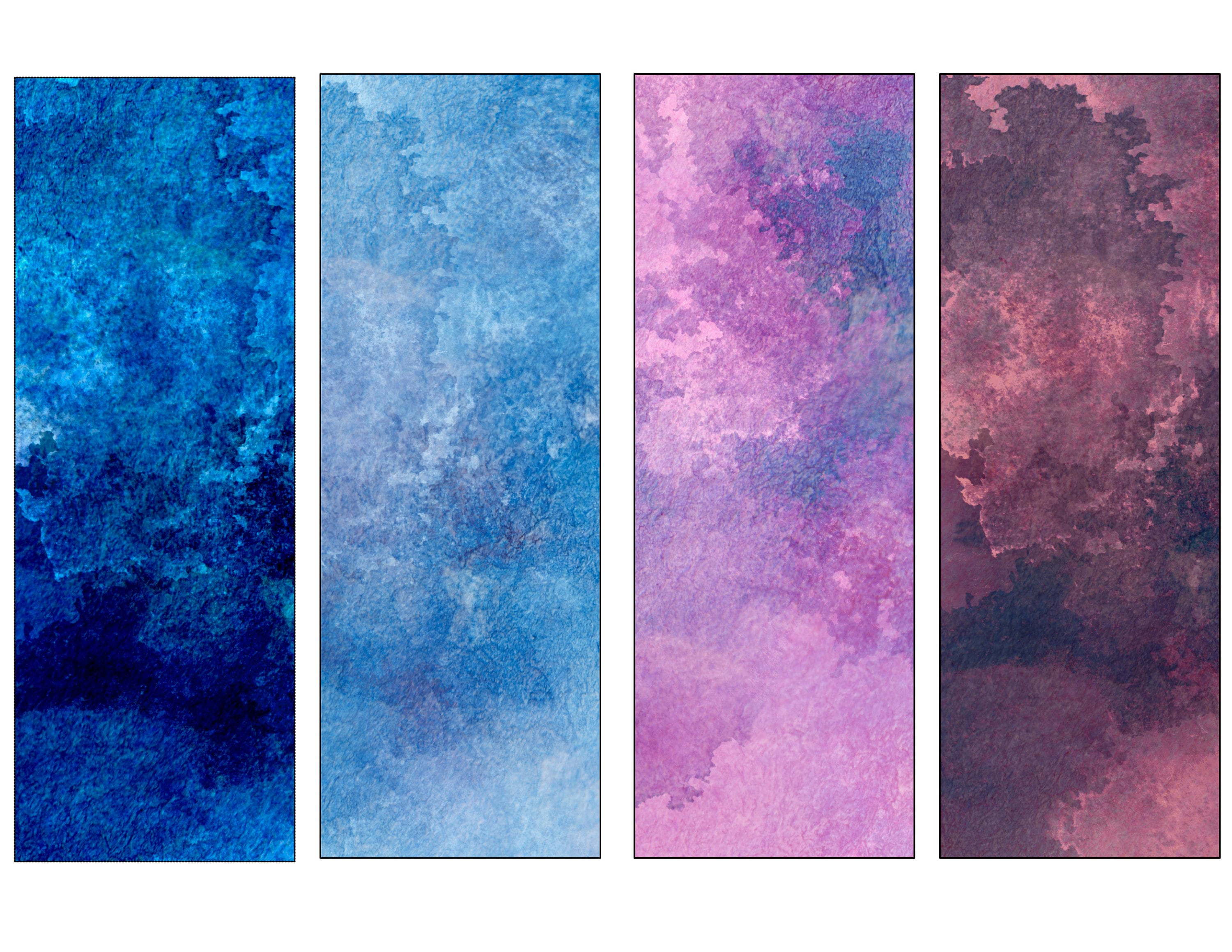 40 Marble Printable Bookmarks | 7X2 Size | Assorted Colors and Patterns ...