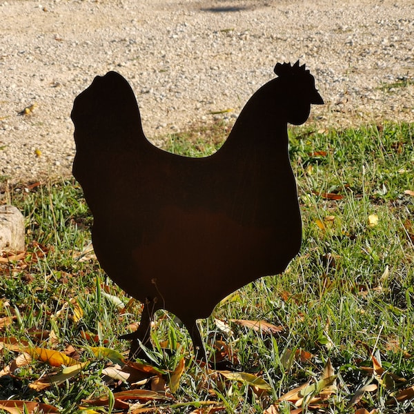 Silhouette de Poule dressée