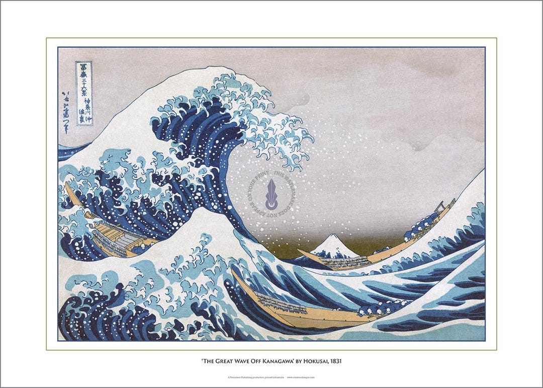 Hokusai 'the Great Wave off Kanagawa' – Repro Art Print – Classic ...