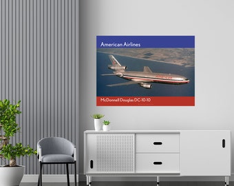 アメリカン航空アートプリント - マクドネル・ダグラス DC-10-10