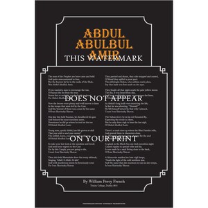 Abdul Abulbul Amir Art Print Humorous Poem by Percy French 1877 Art Poster Size: A1 84 x 59 cm 33 x 23 inches image 1