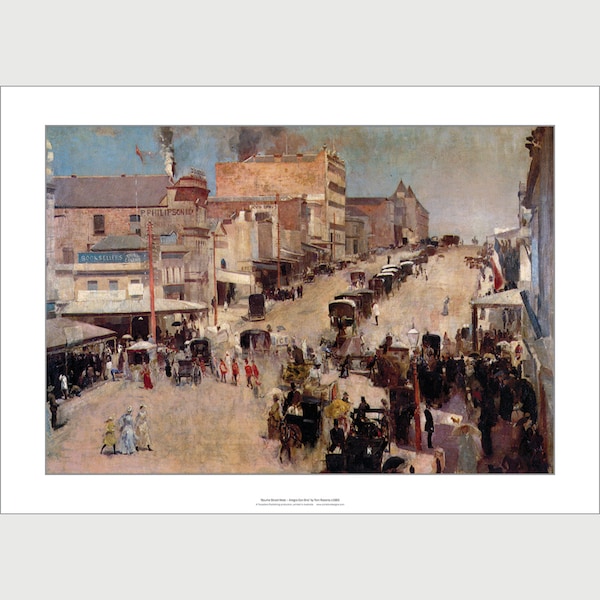 Tom Roberts 'Bourke Street West - Allegro Con Brio' – Reproduction Art Print – Classic Painting c. 1885 - 250gsm Satin Art Paper – 3 sizes