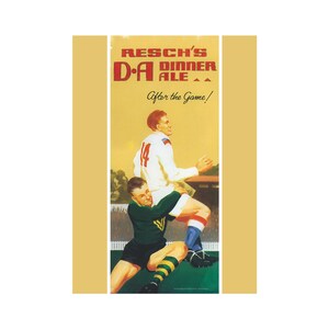 Resch's DA Dinner Ale Print – 1930s Retro Football Pub Sign
