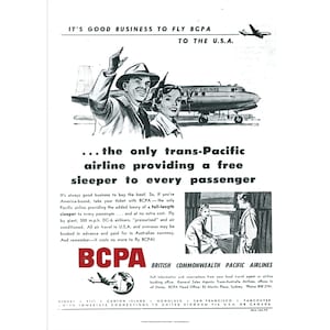 British Commonwealth Pacific Airlines Art Print – BCPA trans-Pacific Sleeper – 2 sizes available