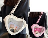 Clear Heart Design Novelty Bag Mini Quilted Detail Heart Design Chain Novelty Bag Heart Bag Heart Shaped Bag Baguette Bag