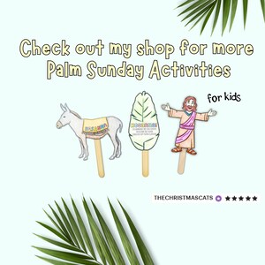 Palm Sunday Craft Activity for Kids Holy Week Activity, Palm Sunday Coloring Download Printable Easter Story Coloring Craft Christian Easter image 9