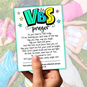 子供向けVBS祈祷カード、子供向けバケーション聖書学校励ましギフト、VBS記念タグ、VBS教会キャンプギフトアイデア、VBSギフトバッグ