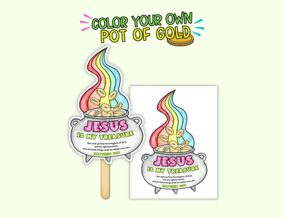 St. Patrick's Day Bible Lesson, Coloring Page Craft Activity for Kids, Christian Saint Patricks Day Sunday School Printable Craft Activity