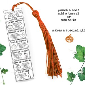 Pumpkin Prayer Bookmark, Pumpkin Gospel, Trunk or Treat Ideas, Pumpkin ...