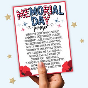Cartes du Memorial Day, prière du Memorial Day, cartes à distribuer du Memorial Day, voeux du Memorial Day, citation du Memorial Day avec drapeau américain et coquelicots