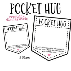 Pocket Hug Cards, Pocket Hug Tags Afdrukbare Pocket Hug Token Cards, Pocket Hug Heart, gehaakte Pocket Hug afdrukbare Tags voor handgemaakt haakwerk