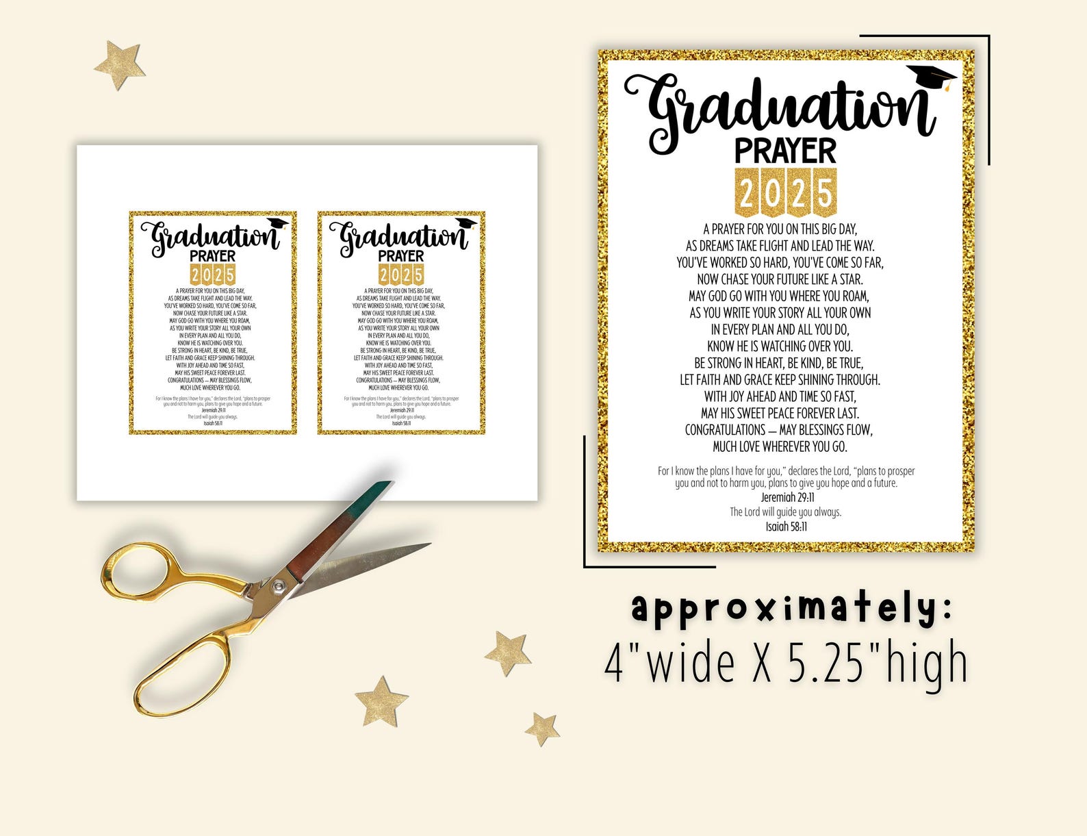 Christian Graduation Card, Graduation Blessing Card for Graduates ...