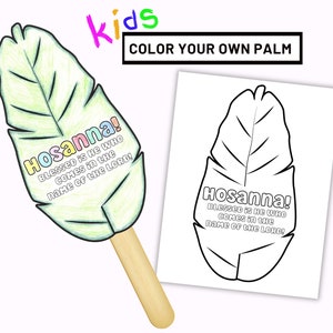 Palm Sunday Craft Activity for Kids Holy Week Activity, Palm Sunday Coloring Download Printable Easter Story Coloring Craft Christian Easter