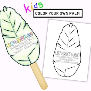 Palm Sunday Craft Activity for Kids Holy Week Activity, Palm Sunday Coloring Download Printable Easter Story Coloring Craft Christian Easter