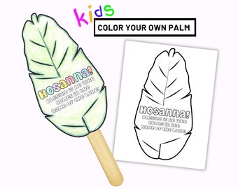 Palm Sunday Craft Activity for Kids Holy Week Activity, Palm Sunday Coloring Download Printable Easter Story Coloring Craft Christian Easter