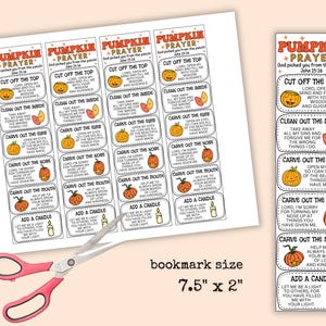 Pumpkin Prayer Bookmark, Pumpkin Gospel, Trunk or Treat Ideas, Pumpkin ...