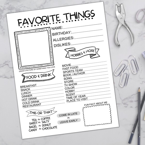 Team Building Get to Know Your Staff Questionnaire Printable Etsy