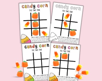 Candy Corn Tic Tac Toe Game with Scripture, Christian Halloween Activity for kids, Bible Verse Halloween Game, Fall Activity for Church