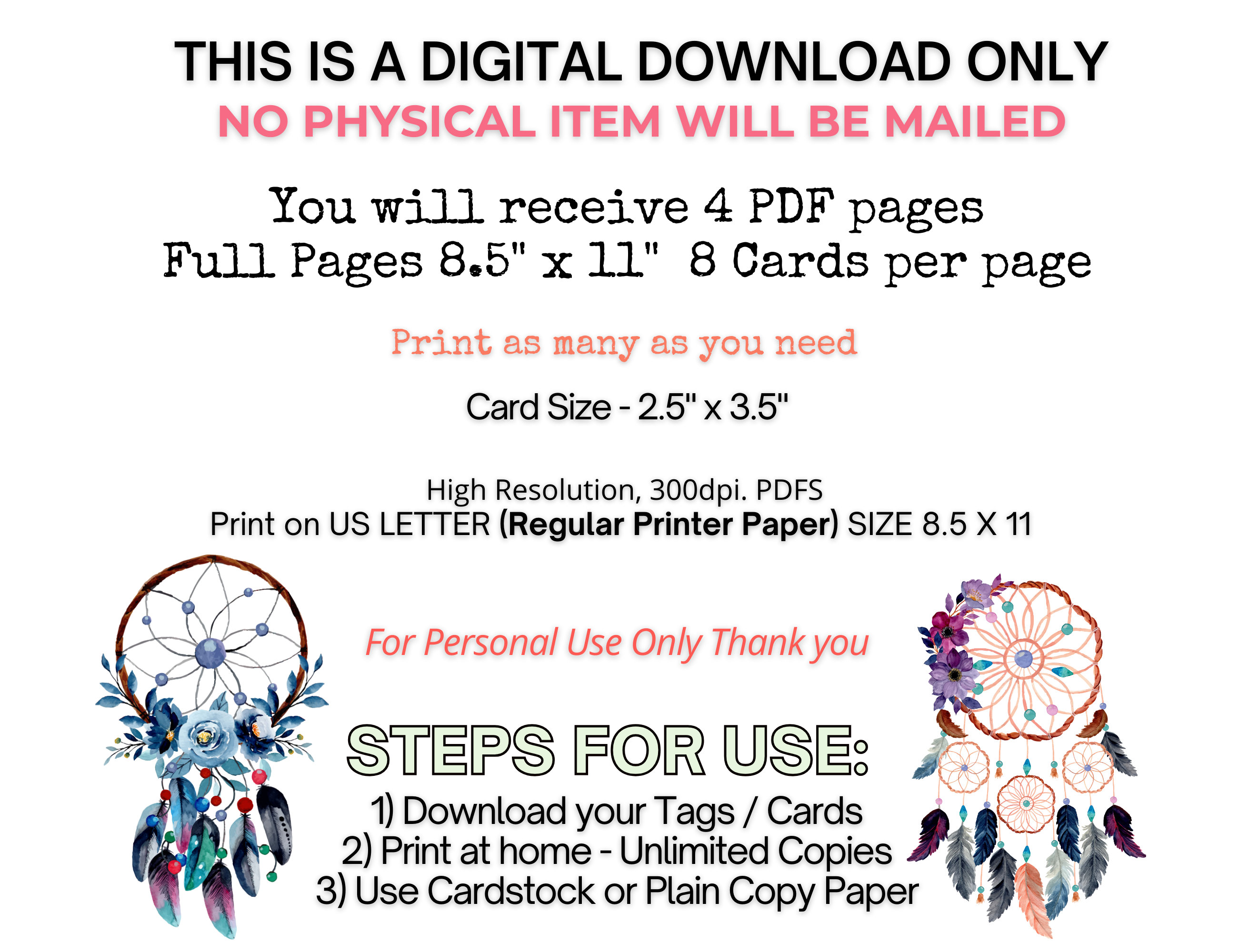 The Legend of the Dreamcatcher Cards, Printable Dream Catcher