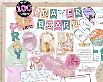 Prayer Board Kit, Prayer Board Printable, Printable Vision Board, Prayer Board Headers & Envelopes, Prayer Board Starter Kit, Prayer Board