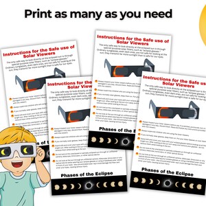 Eclipse Viewing Safety Printable Eclipse Safety Tips & Guidelines for ...