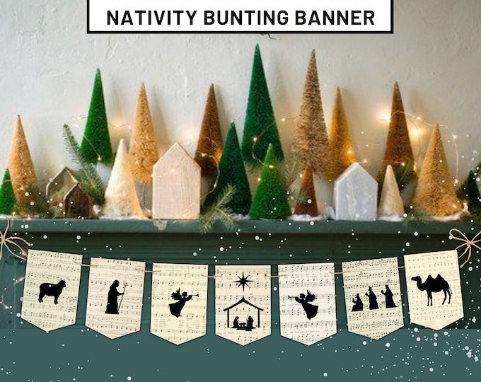Nativity Garland Etsy