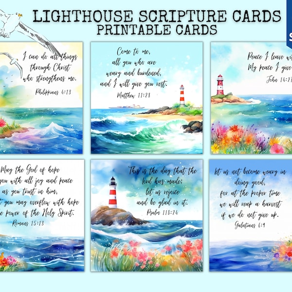 Blue Scripture Printables - Etsy