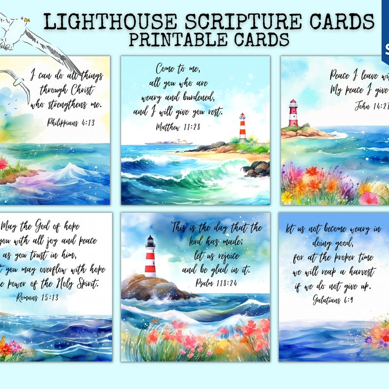 Blue Scripture Printables - Etsy