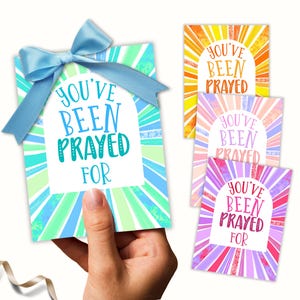 You've Been Prayed for Cadeaukaartkaartjes, christelijk geloof en aanmoediging cadeaukaartjes, hand-outs kerk, hand-outs voor bediening, gebedskaarten RAOK