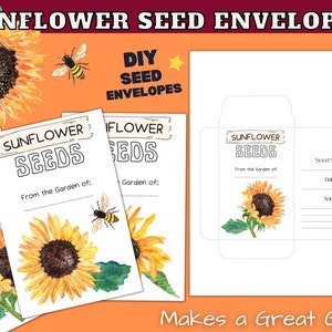 Personalised Funeral Sunflower Seed Packets Envelopes Memorial Remembrance  Favours Keepsake 