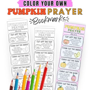 Pumpkin Prayer Bookmark, Pumpkin Gospel, Trunk or Treat Ideas, Pumpkin ...
