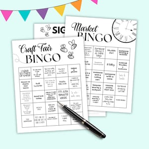 Craft Fair Bingospel voor verkopers, Craft Show Bingo, Vendor Bingo Game, Flea Market Bingo Game, Craft Vendor Bingo Game, Artisan Market Game