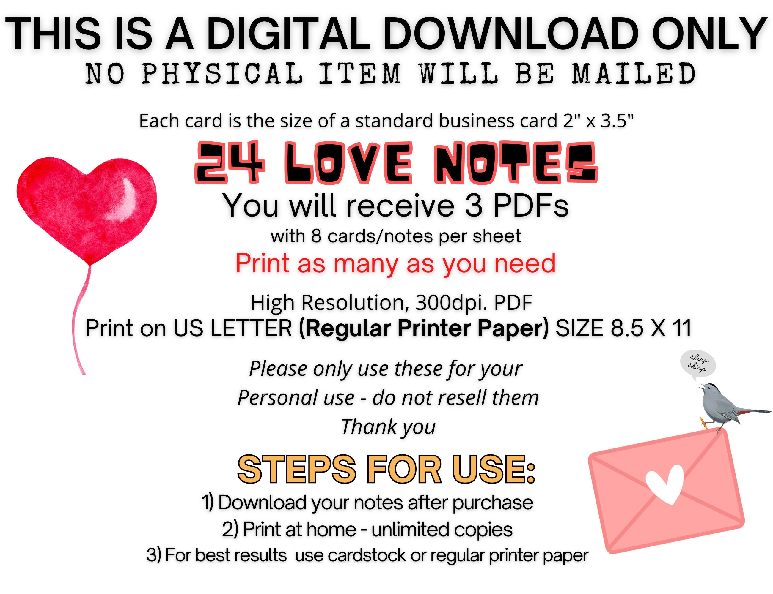Valentine's Day Love Notes for Husband Printable Love - Etsy