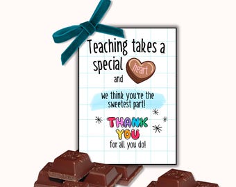 Teacher Appreciation Printable Favor Tags, Teacher Snack Tags, Chocolate Favor Tags, Teacher Goodie Bag Tags, Teacher Prayer, Sweet Treat